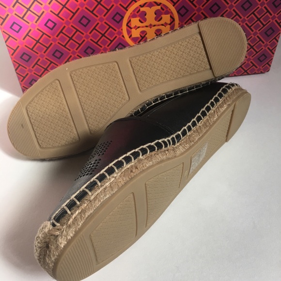 Tory burch perforated logo flat espadrilles black - Picture 5 of 7